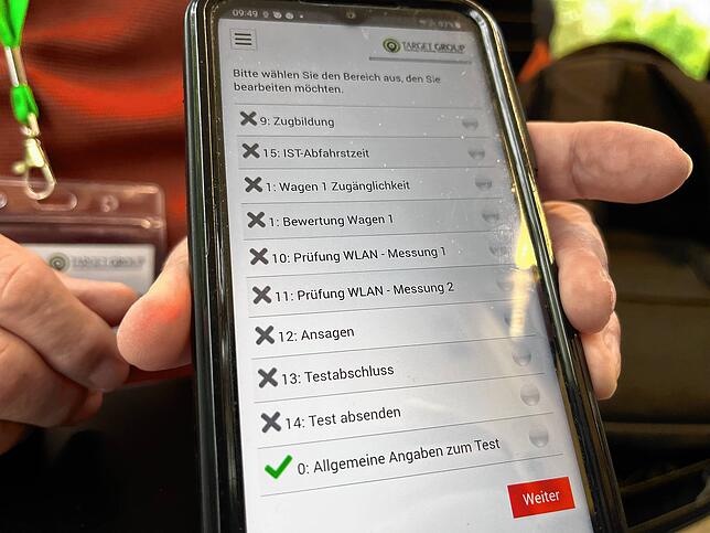 Die Mängel können über eine Handy-App detailliert angegeben werden.