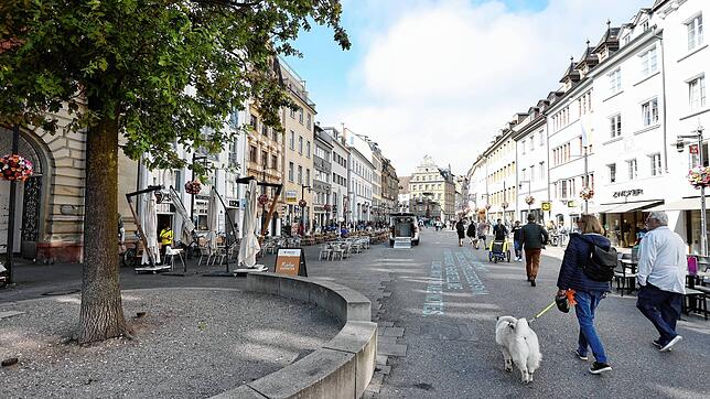 Der Baum auf der Marktstätte, eine Eiche (links), soll in diesem Jahr noch Gesellschaft von vier weiteren Bäumen bekommen. Es werde ...