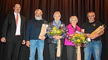 Ehre, wem Ehre gebührt: Bürgermeister Marcel Schneider zeichnete am Tag des Ehrenamtes Franz Josef Stoll, Ursula Baumgartner, Rosemarie ...
