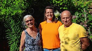 Christina Mähler, Nicole Hansen und Alexander Schall haben unterschiedliche Konzepte für ihre Gärten, aber sind verbunden durch ...