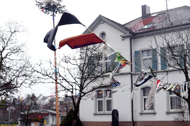 Das wechselhafte und zeitweise ganz schön ungemütliche Wetter ist ein Sinnbild für die aktuelle Zeit und Fasnet: Ganz schön schwer sei ...