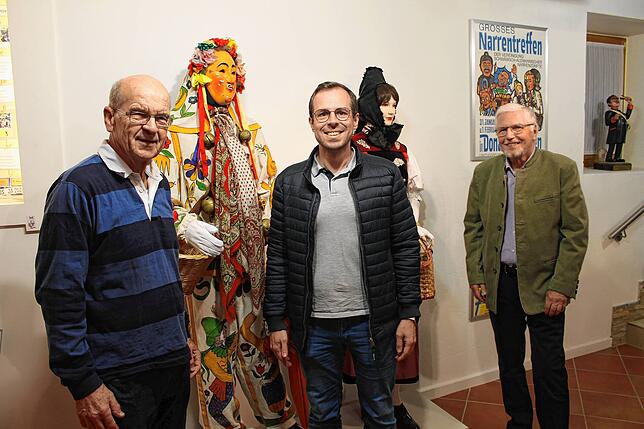 Herbert Moch (von links) , Andreas Haller und Wolfgang Williard in dem Raum im Erdgeschoss des Zunfmuseums, wo im Jahr 2002 alles begann