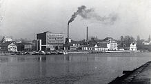 Als die Wirtschaft in Konstanz von noch großen Firmen dominiert wurde: Eine Aufnahme aus den 1980er Jahren von der rechtsrheinischen ...
