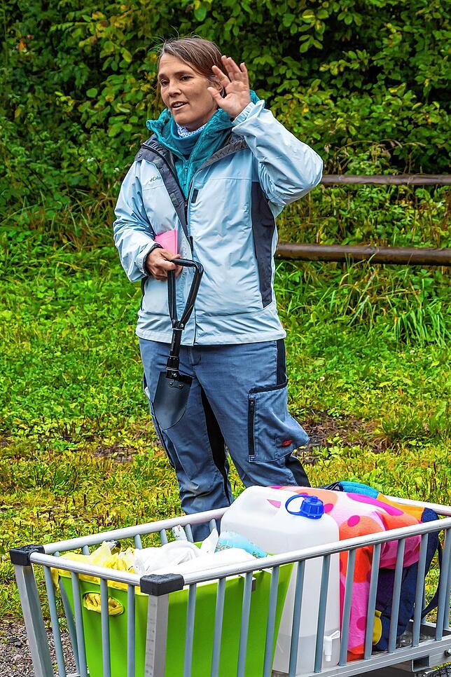 Jeanette Kaiser aus Birkendorf informierte beim Infotag ausführlich über das System Waldkindergarten.
