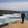 Andreas Salm auf dem Fischerweg, einem Künstenwanderweg in Portugal.