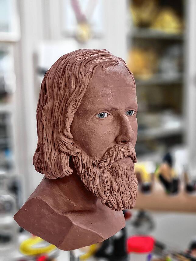 So soll er mal aussehen: Die erste Kopfplastik des badischen Revolutionärs Friedrich Hecker.