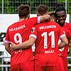 Jubelnde Hegauer: Der 1. FC Rielasingen-Arlen gewann in Ravensburg.