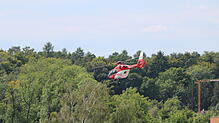 Nach dem Badeunfall kam unter anderem ein Rettungshubschrauber, hier ein Archivbild von Christoph 45, zum Einsatz