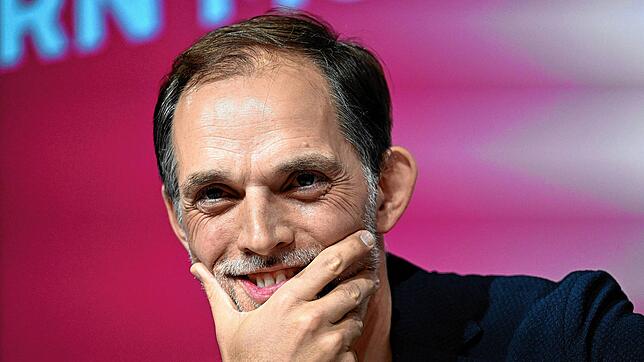 Thomas Tuchel als der neue Chaftrainer bei der Pressekonferenz in München.