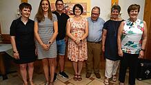 Der Vorstand der Aktionsgemeinschaft Tiengen (von links): Vorsitzende Zara Tiefert, stellvertretende Vorsitzende Ramona Beha, ...