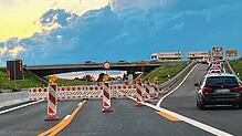 Aufgrund des Unfalls stauten sich in kürzester Zeit die Autos. Es dauerte allerdings nicht lange, bis der Verkehr auf der B33 flüssig ...