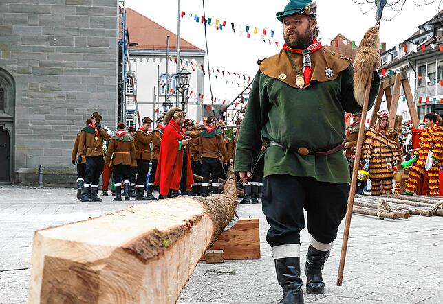Bild 27: Narrenbaumstellen auf dem Radolfzeller Marktplatz