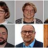 Sechs Personen auf dem Podium war ihnen zu wenig (von oben links): Henriette Fiedler (Freie Wähler),  Petra Herter (CDU), Petra Karg ...