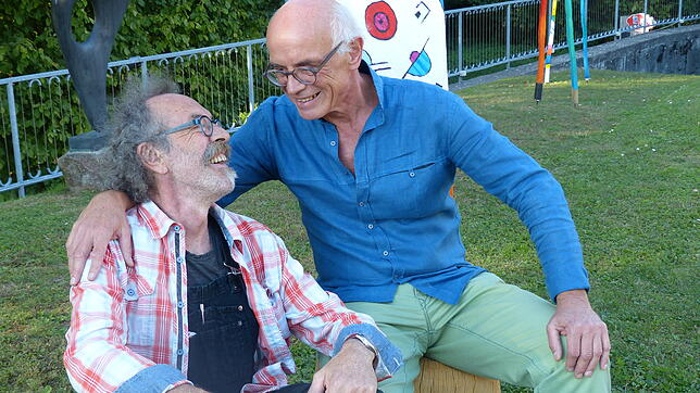 Ein Feuer der Freundschaft: Gianni Vasari (links) und Markus Waber.