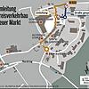 So können Sie die Bauarbeiten umfahren.