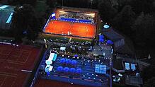 Seit 2024 neu bei den Überlingen Open auf dem Gelände des TC Altbirnau: Flutlichtspiele. Diese möchte Organisator Markus Dufner weiter ...