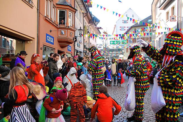 Bild 15: Fasnachts-Auswerfen und Narrenbaumstellen: Bilder des Hochrhein Narrentreffens in Tiengen (Teil 1)