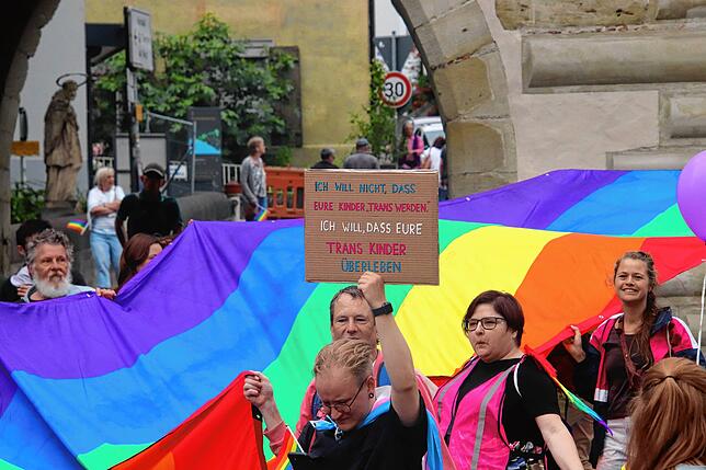 Bild 8: Der Überlinger CSD in Bildern, und dazwischen eine kleine Gruppe AfD
