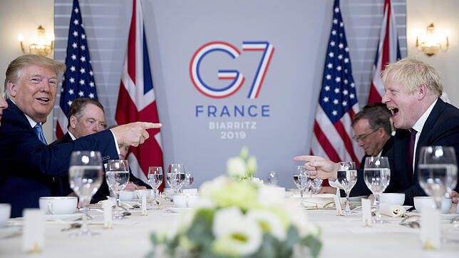 Zwei Selbstdarsteller auf der politischen Bühne: US-Präsident Donald Trump (links) und Großbritanniens Premierminister Boris Johnson ...