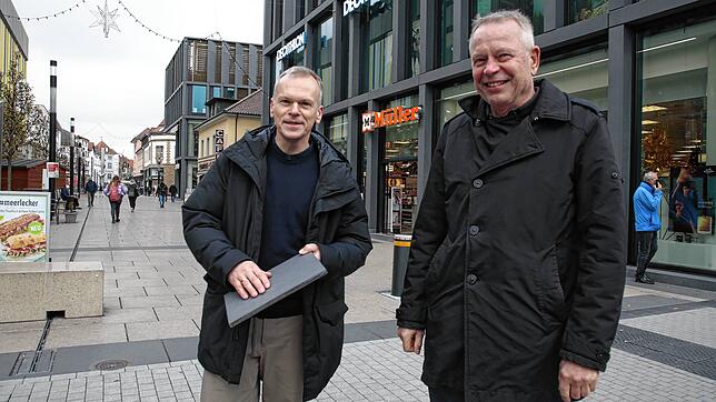 Werner Wohlleber (rechts) und Thomas Mügge haben als Architekten das Cano begleitet &ndash; Wohlleber als Mitglied des projektbezogenen ...