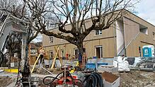 Der Kindergarten St. Michael in Ludwigshafen kommt gut voran, aktuell wird bereits die Außenanlage gestaltet. Die Gemeinde leistet einen ...