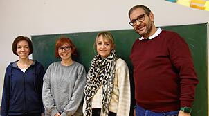 Maja Sonntag, Rebecca Schmitt, Olga Geiges und Roberto Claro Ramos (von links) sind im neuen Vorstand des Fördervereins der ...