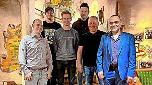 Unser Bild zeigt (von links) Peter Finkbeiner, Aaron Dold, Louis Kienzler, Frank Aberle, Frank Kislat und Andreas Finkbeiner in der ...
