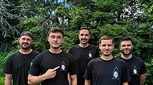 Der Vorstand des neuen Vereins der Aasemer Dominos (von links): Schriftführer Philipp Rothweiler, Vorsitzender Fabian Wiehl, Kassierer ...