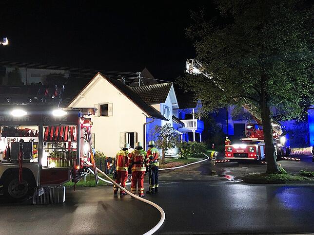 Der Einsatzort in der Heidbühlstraße in Bermatingen.