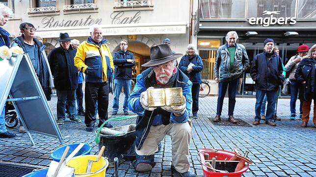 Gunter Demnig kommt erneut nach Konstanz, um Stolpersteine zu verlegen. Bild: Oliver Hanser