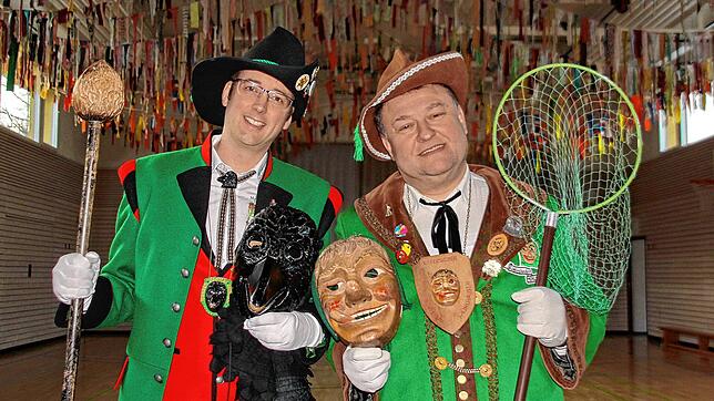 Die Chefs der Quaken- und Käfersiederzunft, Stefan Heiser (links) und Alexander Bohnenstengel, freuen sich auf eine gemeinsame Feier zum ...