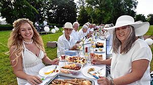 Bild : Französisches Picknick ganz in Weiß im Donaueschinger Schlosspark