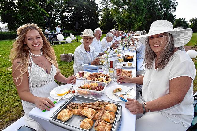 Bild 1: Französisches Picknick ganz in Weiß im Donaueschinger Schlosspark