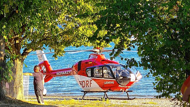 Dieser Rettungshubschrauber landete für einen Einsatz am Donnerstag in Sipplingen.