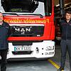 Joachim Strate, Pressesprecher der Radolfzeller Feuerwehr (links), und Tobias Oechsle, stellvertretender Fachbereichsleiter, in der ...