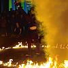 Eine Feuershow im Hof sorgte für glänzende Augen beim Publikum.