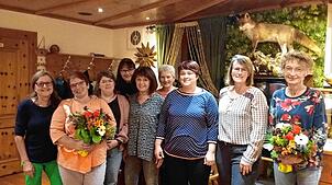 Der Vorstand der Landfrauen Worndorf mit den zwei verabschiedeten Vorstandsmitgliedern (von links): Silke Hirt, Inge Keller, Marina ...