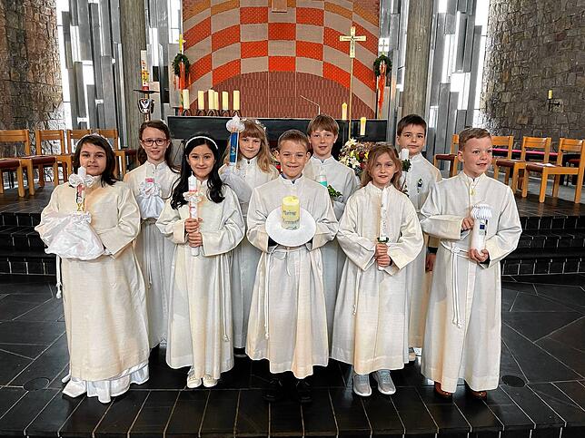 Erstkommunion in der Bad Säckinger Pfarrei Heilig Kreuz.