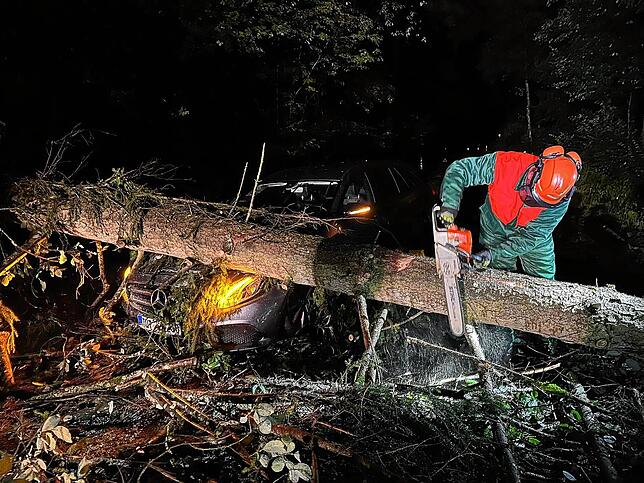 In der Nacht auf Freitag hat der Bauhof viele Einsätze nach dem Gewitter.