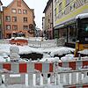 Kein Durchkommen heißt es aktuell in der Rheinbrückstraße.