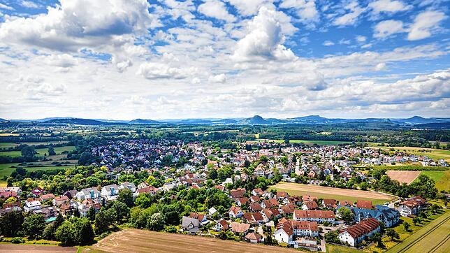 Der Radolfzeller Ortsteil Böhringen, aufgenommen im Jahr 2020. Nordwestlich des Ortes wurde am 17. April ein Erdbeben registriert.