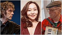 Bernd Glemser (von links), Yu Mi Lee und Werner Reich sorgen für musikalische Höhepunkte in der Region