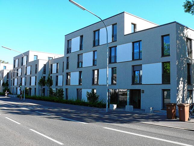 Neue Wohnungen der Wohnbaugesellschaft Wobak am Zähringerhof