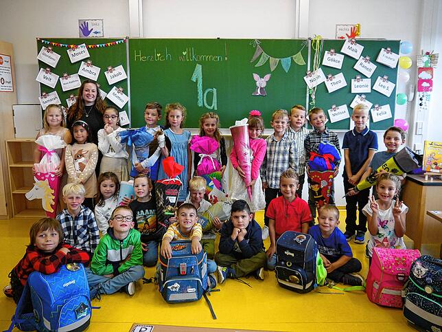 Grundschule am Härle: Die Klasse 1a mit Lehrerin Annabelle Augustin und 25 Schülern.