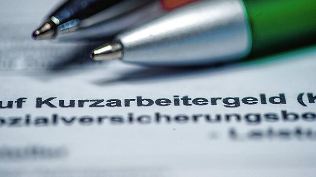 Ein Antragsformular für Kurzarbeitergeld.