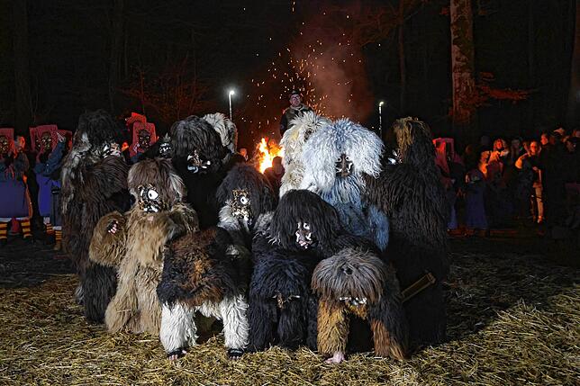 Bild 2: In Konstanz erwacht die Fasnacht 2025: Riedhexen und Schneeschreck tanzen durch den Wald