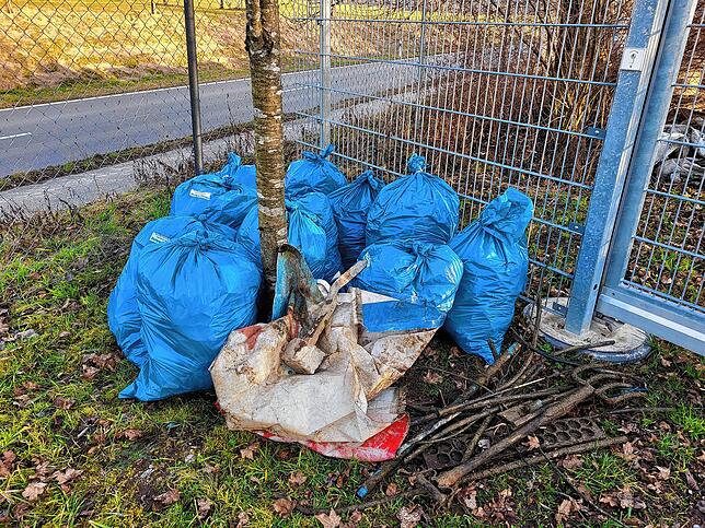 Die Ausbeute des Erzinger Dorfputzes 2022: 123 Kilogramm Müll.