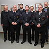 Mitglieder des Abteilungsausschusses der Bad Säckinger Feuerwehrabteilung Harpolingen: Hans-Walter Mark (Vertreter der ...
