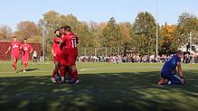 Die TSV-Spieler bejubelt den Treffer zum 3:1.