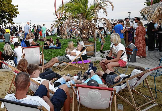Die See-Oase auf Klein Venedig ist auch beim Seenachtfest ein beliebter Ort zum Chillen.
